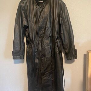 Wilson Black Trench Coat Classic Design